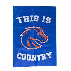 Boise State Garden Flag - This Is Bronco Country Royal Blue by Sewing Concepts - main view
