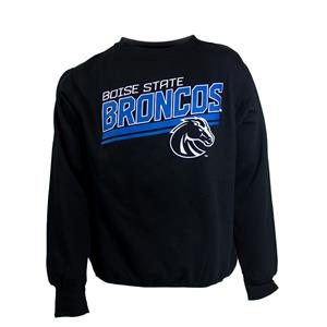 Boise State Crew - Broncos Logo Over Black (Value) by MV Sport - main view