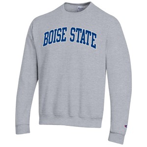 Boise State Crewneck - Arch White Outline Royal Gray by Champion - main view
