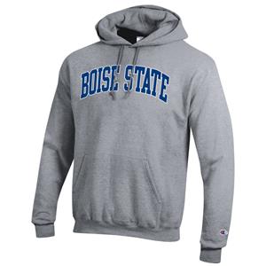 Boise State Hood Arch Wordmark White Outline Royal-Gray by Champion - main view