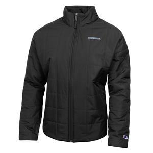 Boise State Black Women’s Puffer Jacket - Left Chest Logo by Champion - main view