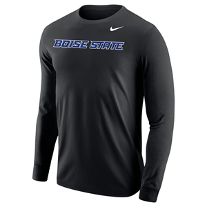 Boise State Ls Tee Wordmark Athletic Style Nike