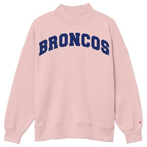 Boise State Women’s Mock Neck Crewneck - Broncos Arch by League Collegiate Wear - main view