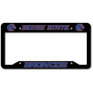 Boise State License Plate Frame Black Multi Broncos - main view