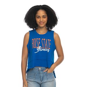 Boise State Flowy Tank Over Script Broncos - main view