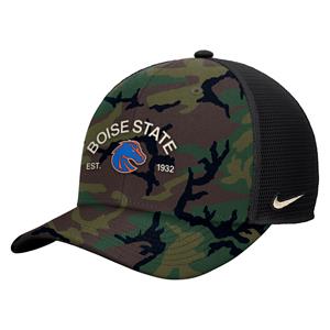 Boise State Olive Hat, Arch Over Logo Military Appreciation by Nike - main view