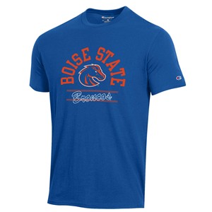 23- Boise State T-Shirt - Arch Over Athletic Logo with Broncos Script Lines by Champion - main view