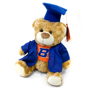 Boise State Plush Bear Graduation B Logo-Royal Cap/Gown - main view